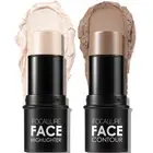 2 Pcs Mineral Cream Contour Stick,Moisturize Highlighter and Bronzer Pen,Non ...