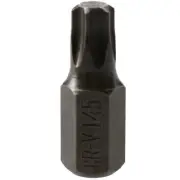 T45 Torx Star Bit 30mm Length 10mm Shank Chrome Vanadium Hardened Tip Cr-V
