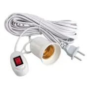 E27 Suspension Universal Screw Socket With Lamp Plug Holder Adapter Switch Lamp