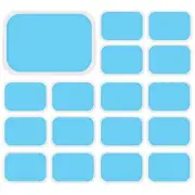 100PCS EMS Gel Pad, Electrode Gel Replacement Pad, EMS Absorbent Gel Pad,8797
