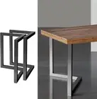 Table Legs, Set of 2 Metal Dining Coffee Desk Bench Leg Home Office Kitchen Work