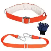Safety Belt with Adjustable Lanyard - Tree Climbing Belt Harness with Fall