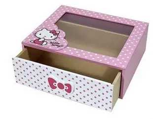 【震撼精品百貨】Hello Kitty 凱蒂貓~HELLO KITTY圓點風收納盒-粉*38635