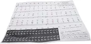 SUPVOX 1 Sheet Piano Stickers Five-line Notation Self-Study Keyboard Stickers Piano Keyboard Adhesive Sticker Keyboard Learning Stickers Piano Decals Paper School Supplies Electronic