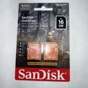SanDisk Outdoors SDHC Card 16GB 2-Pack Trailcam Trail Cam Camera SD