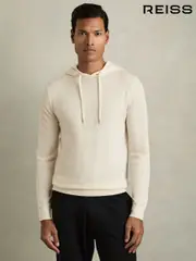 Reiss Snow White Holland Merino Wool Drawstring Hoodie (AC9339) | $195