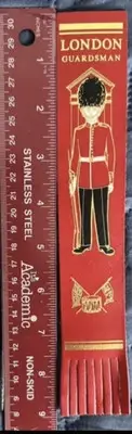 New Vintage Faux Leather Bookmark, Red LONDON Guardsman $7.95/one bookmark