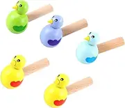 ERINGOGO 5Pcs Wooden Bird Whistle for Musical Playthings for Interactive Sensory Fun for Parties Schools and Travel Early Music Learning Instruments