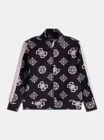 GUESS Black Logo Active Jacket Size: 12, Elastane