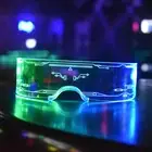 Dark Glow PILOT LED Party Glasses Light Up Shades Flashing Rave Festival Neon