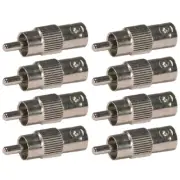 8x BNC Female to RCA Male Coax Coaxial Adapter Connector Converter CCTV Camera
