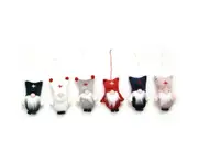 C302 6PCS Christmas Faceless Old Man Pendant Christmas Tree Decoration Creative Doll Hanging Doll Window Dress Up