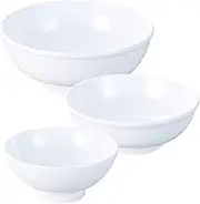 Nagao Tsubamesanjo, Unbreakable, White Tableware, Donburi, Special Mori, Medium Mori, Set of 3, Made in Japan
