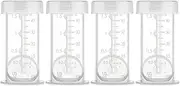 Maymom 1.5 Oz Container Designed for Colostrum & Milk Storage; Leak Proof Lids, Breastmilk Freezer or Refrigerator Storage, Made Without BPA; 4pc/pk
