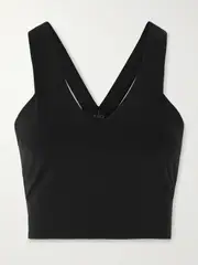 [Alo Yoga] Alo Yoga - Real Airbrush Sports Bra - Black - small small Black