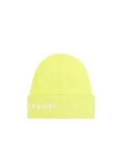 Logo woolen cap One size Yellow