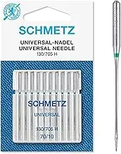 SCHMETZ Sewing Machine Needles I 10 Universal Needles I Needle Thickness 70/10 I 130/705 H I Can Be Used On Any Standard Household Sewing Machine