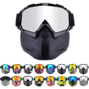 Safety Goggles Eye Protective Glasses Lab Work Eyewear with Modular Face Mask