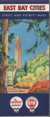 1960 Chevron Road Map: East Bay Cities NOS