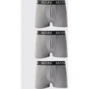 Mens Charcoal Man Active Performance Boxer 3 pack