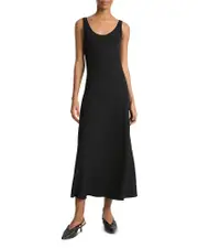 Vince Scoop Neck Slip Midi Dress