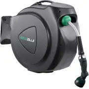 Retractable Garden Hose Reel, 65FT +6FT 5/8" Durable Wall Mounted Water Hose ...