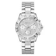 Guess Sport Majesty Sport Silver-Tone Crystal Bezel Men's Watch GW0771L1