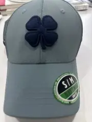 Black Clover Live Lucky Fitted Hat Top Golf Flex Fit Cap Small New Navy Slate