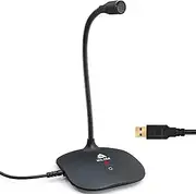 KLIM Talk USB Desk Microphone for Computer - New - Compatible with Any PC Laptop Mac PS4 - Professional Desktop Mic with Stand - Recording Gaming Streaming YouTube Podcast Mics