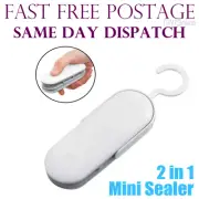 2 x Portable Mini Heat Sealing Machine Seal Sealer food Packing Plastic Bag NEW