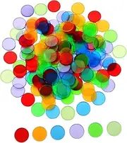 Milisten 200Pcs Colorful Plastic Counters for Bingo Games Learning Tokens Educational Play Mixed Colors for Counting Sorting and Grouping Activities