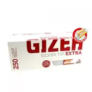 Cigarettes tubes Gizeh silver tip King Size 84"S 250pcs.in box 25mm.filter long