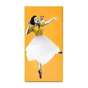 Tissue Box Holder Creative Lady Flying Skirt Design Easy Access Square Tabletop Tissue Box Holder Home Office Supplies yellow