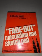 NEW Clearprint 1000HP-5 Fade-Out Calculation and Sketch Pad 50 Sheets 8.5" x 11"