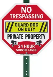 Guard Dog on Duty Yard Sign
