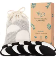 x20 Reusable Makeup Remover Pads + Laundry Bag / Bamboo Cotton / Zero Waste /