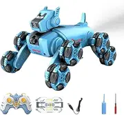 Robotic Dog - 8WD Remote Control Robot Dogs,Music & Light Featurd RC Car Toys, Electric Robotic Animals for Boys Girls