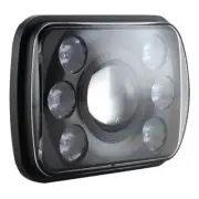 Ignite IHL200SB 7"x5" LED Headlight 9-36V High/Low Beam Black Face 7LEDs 65W