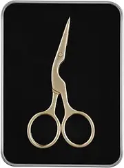 Ethnic Choice Premium Manicure Scissors Multi-Purpose Stainless Steel Cuticle Pedicure Beauty Grooming Kit for Nail, Eyebrow, Eyelash, Dry Skin Curved Blade 3.5 inch