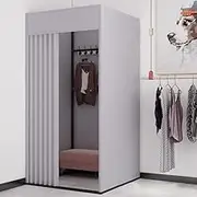 Portable Clothing Store Fitting Room for Mall Use L85xW85xH200CM Light Gray