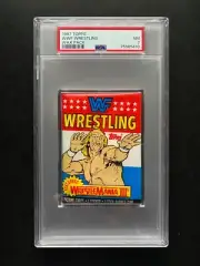 1987 Topps WWF Wrestling Sealed Wax Pack - PSA 7 - NM - New Holder!