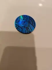 LUCARIO, BLUE RAINBOW COIN, YEAR 2021 IN MINT CONDITION (FOR COLLECTORS)