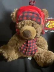 AURORA Lumberjack Bear Plush Bass Pro Shop Exclusive 2018 RETIRED Buffalo Plaid