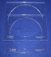 2 Piece Inside Circle Set 7" & 8" W/rulers ~1/4" Thick - Long Arm- For 1/4" Foot