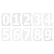 3 Inch Number Stencils Reusable Plastic Numbers Templates Set 0-9, White 20pcs