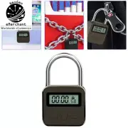 Smart Time Lock Padlock LCD Display USB Rechargeable Waterproof Timer Lock