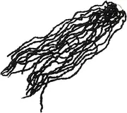 Beavorty Dreadlocks Wig Crochet Hair Extension Hair Extensions Gradient Braided Hair Curly Hair Extension Dreads Wig Crochet Faux Crochet Micro Braids Black High Temperature Wire