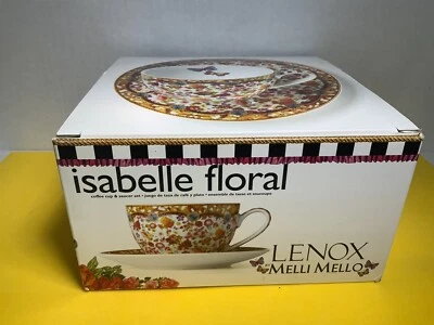 Lenox Isabelle Floral Coffee Cup And Saucer Set NIB