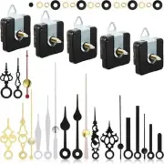 5 Pieces Silence Quartz DIY Wall Clock Movement Mechanism with 7 Different