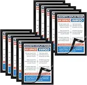 VAIIGO A4 Self Adhesive Magnetic Display Frame, Magnetic Paper Holder for License, Photos, Documents (10Pack, Black)